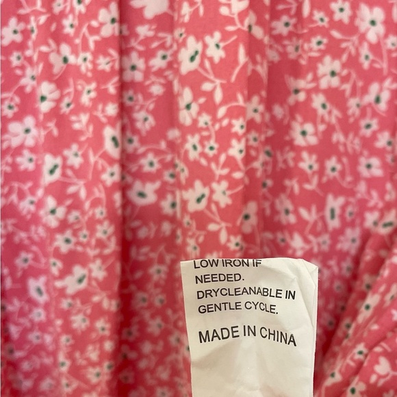 SHEIN Women’s Size XL Dress in pink white and green floral fabric - Picture 8 of 12